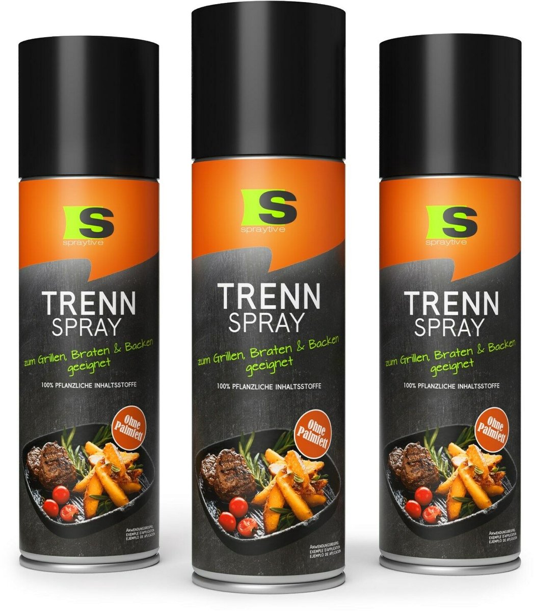 Spraytive 3x 400ml BBQ grill spray antiaanbakspray voorkomt aanbakken beschermt grillrooster hittebestendig 100% plantaardig