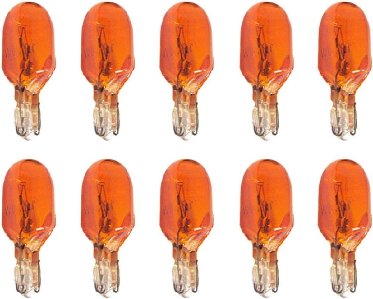Halogeenlampen Set - Reservelampen Auto Motor - Voertuigverlichting Vervangen - Hoge Lichtopbrengst - 10 stuks - Oranje