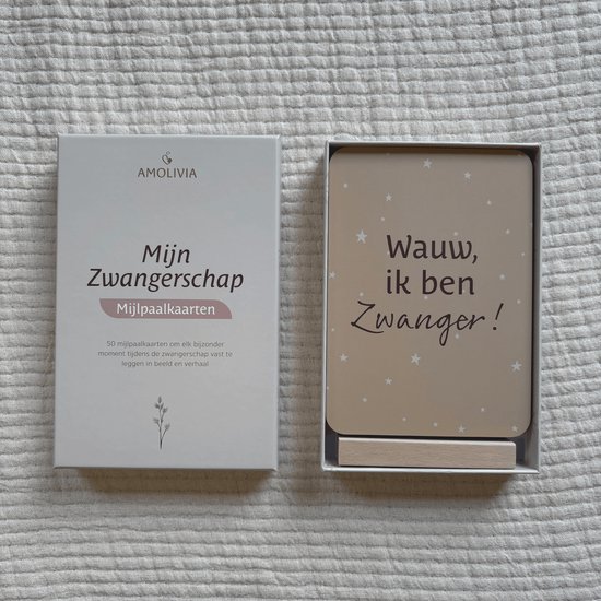 Amolivia Mijlpaalkaarten Zwangerschap - Mijlpaalkaarten Baby - Milestone Baby Cards van Merkloos — afbeelding 2