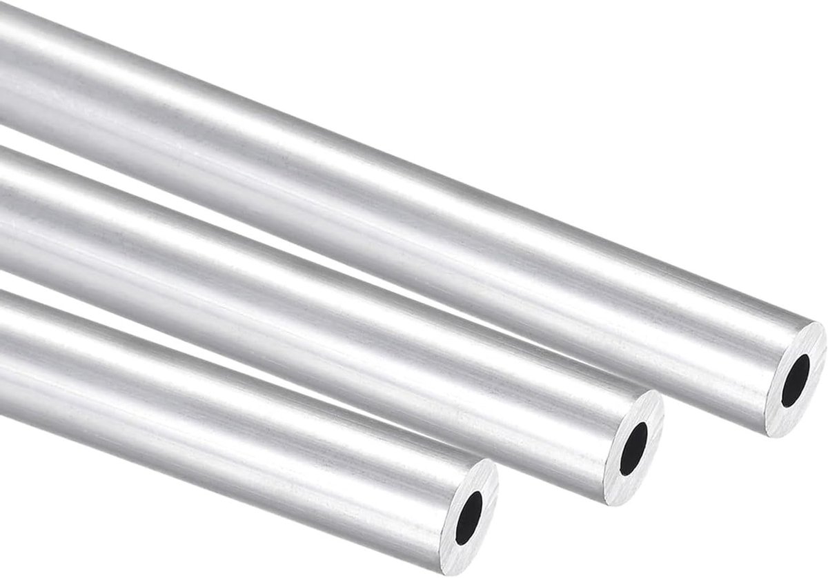 3 Stuks 6063 Aluminium Ronde Buis, 12mm OD, 5mm ID, 300mm Lengte, Naadloze Aluminium Buizen voor Industrie en DIY Projecten