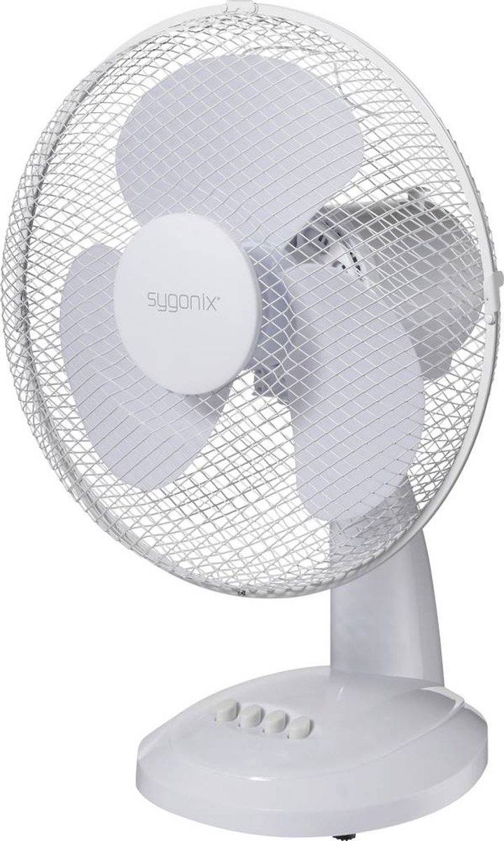 Sygonix Tafelventilator 40 W (Ø x h) 237 mm x 460 mm Wit