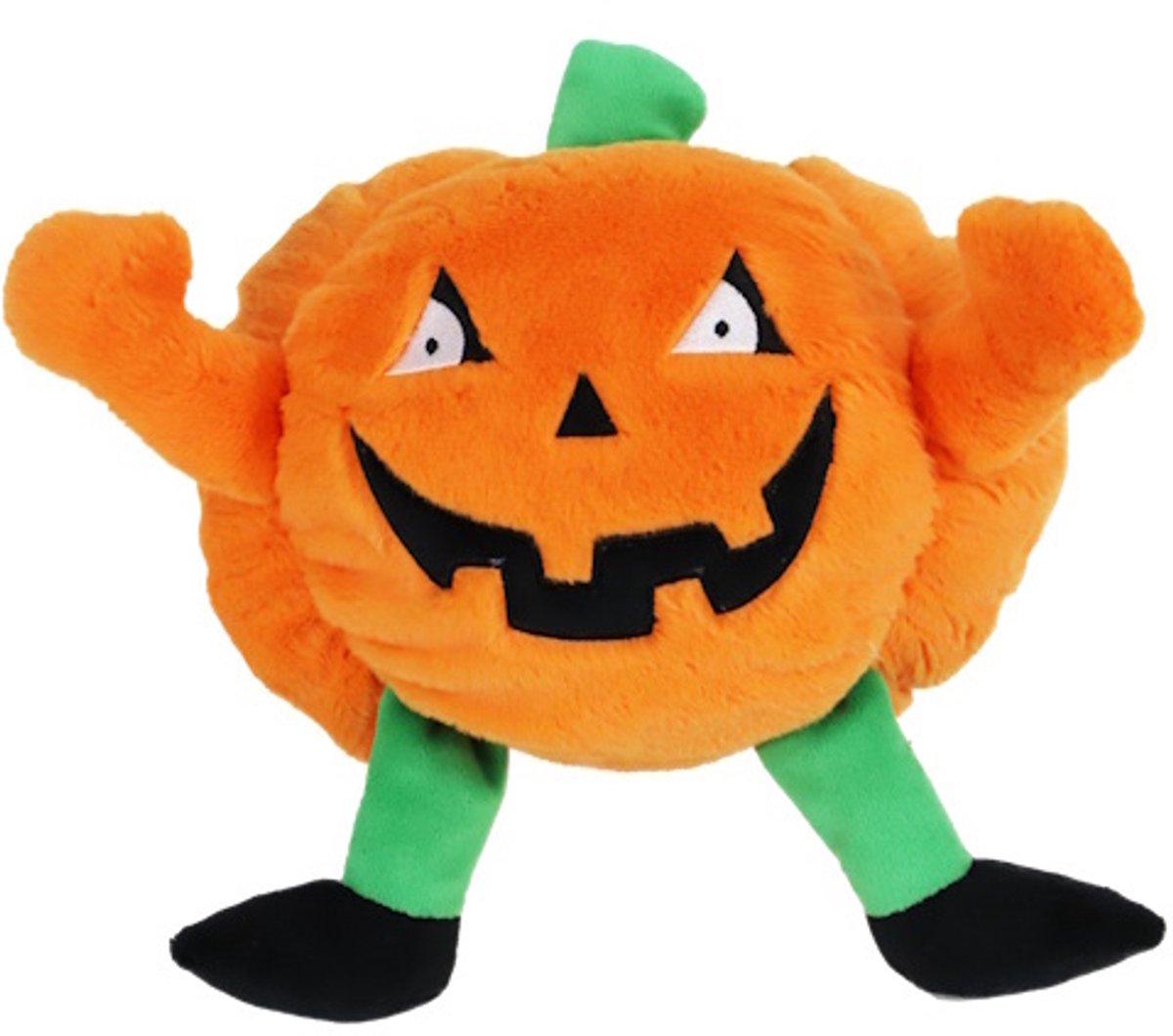 De Boon Hondenspeelgoed pompoen halloween met gezicht - duurzaam pluche speeltje in twee maten 28cm