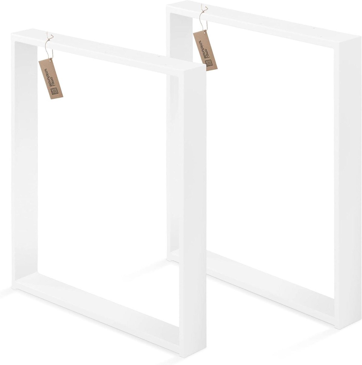 Tafelpoten Set - Bureauonderstel Onderstel - Tafelcreatie Bureau - 80x20 mm Profiel - 80x72 cm - Wit