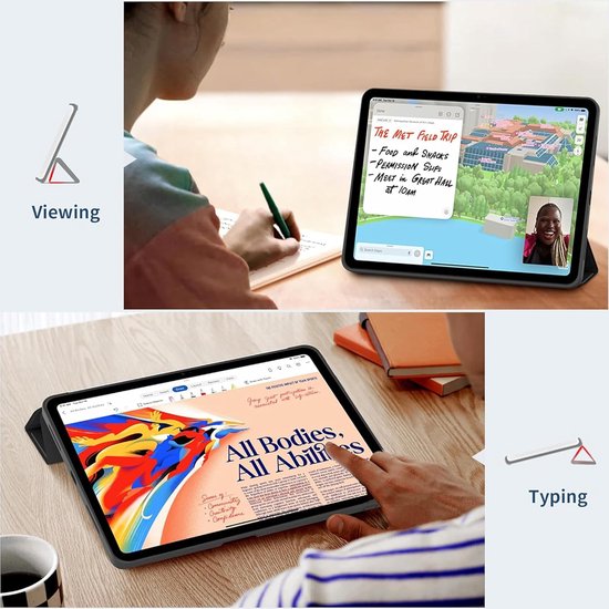 Beschermhoes Tablet - Hoes met Standaard - Tablet Beschermen - Inclusief Displayfolie - 115 inch - Zwart van Merkloos — afbeelding 5