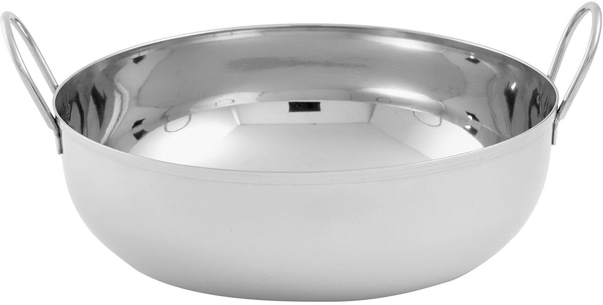 Mini Kookpan - Kleine Pan - Porties Koken - Roestvrij Staal - 23 cm Diameter - Zilver