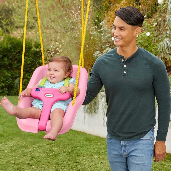 Babyschommel - Peuterschommel Kinderstoel - Buiten spelen - Verstelbare veiligheidsgordels - 40.6 centimeter zitdiepte - Roze van Merkloos — afbeelding 4
