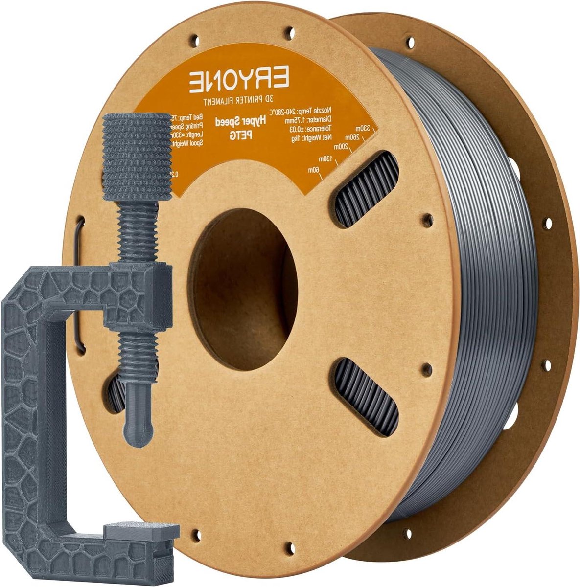 PETG Filament - 3D Print Draad - 3D Printen - Hoge Snelheid - 1.75mm 1kg - Grijs