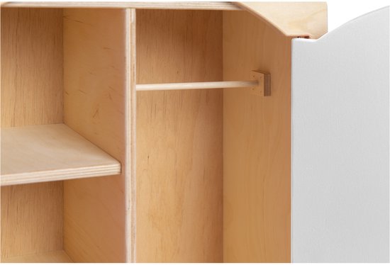 Van Dijk Toys houten Poppenkledingkast - Wit van Van Dijk Toys — afbeelding 4