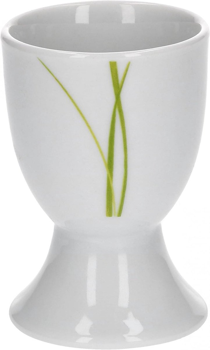 Eierdopje Bali - Ontbijtbakje Ei houder - Ontbijten - Fijn porselein - Ø 48 cm - Wit