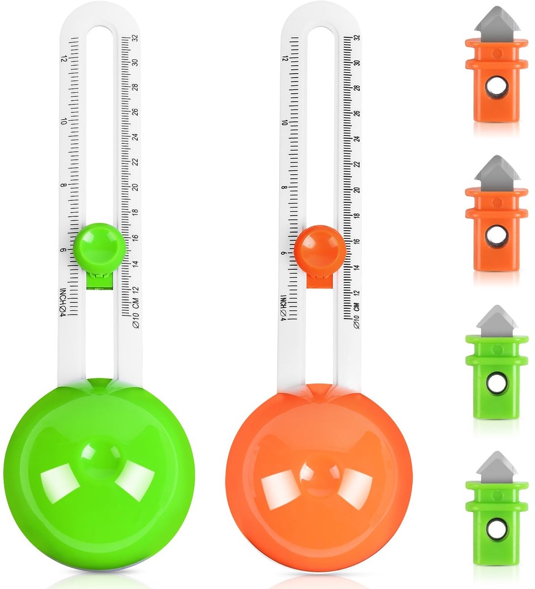 Dailygoods - Dailygoody - Paper Mes - Set van 2 - Ideaal voor knutselen - Oranje en Groen - Veilig en gebruiksvriendelijk - Geschikt voor kinderen en volwassenen