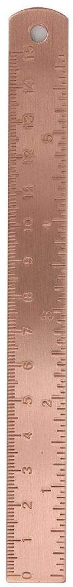 Dailygoody - Vintage Messing Liniaal Bookmark met Dubbele Schaal - 15 cm & 5.87 inch