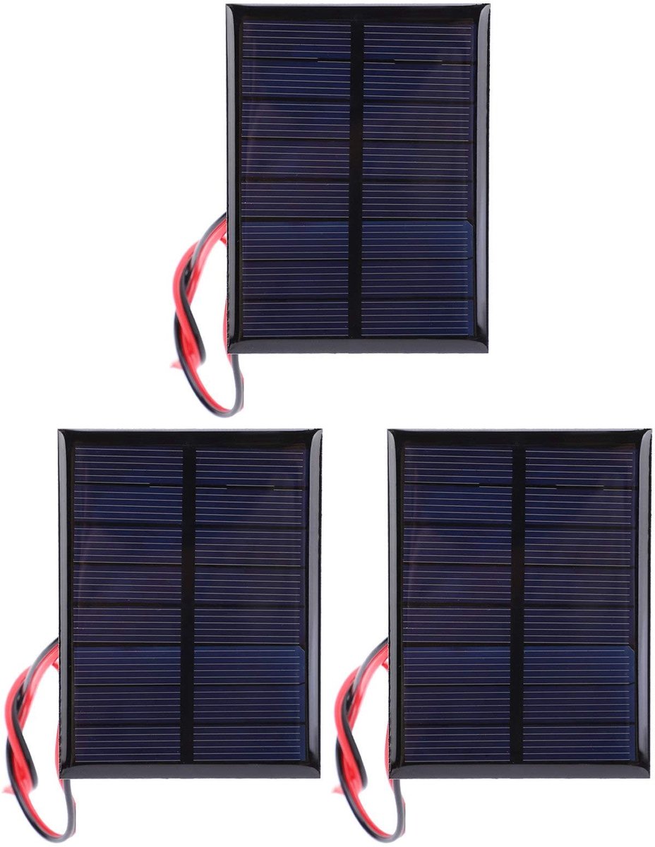 Dailygoody - 3-delige 4V Zonnepaneel Set - Polysilicon Solar Battery Charger - Voor Buiten - Duurzaam en Efficiënt - Energie Opwekken - Geschikt voor