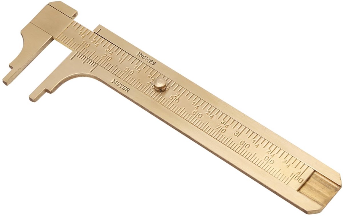 Dailygoody - Solidchoice - Dailygoody - Precisie Kaliper - Mini Pocket Ruler - 100mm met mm inch schaal - Nauwkeurige metingen - Handzaam - Geschikt voor hobby en werk - Compact.