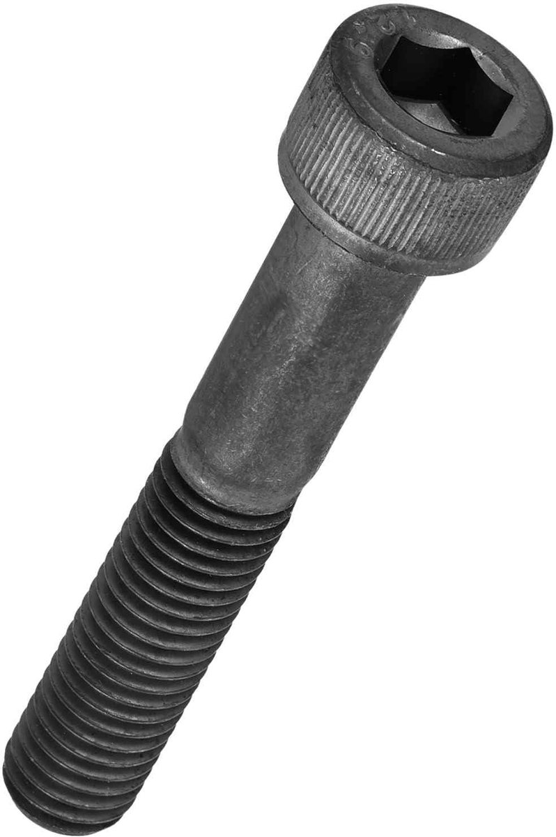 Dailygoody - Binnenzeskant M10-1,5 x 60 mm - Duurzaam en sterk - Zwart geoxideerd - Meubel schroef - Voor 3D-printer en meubels