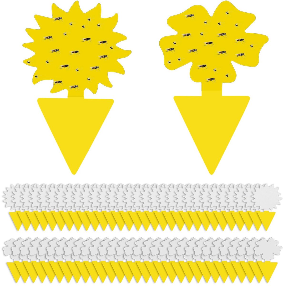 Dailygoods - Dailygoody - Gele stickers - Lijmval voor fruitvliegen - Insecticidenvrij - 60 stuks - Bescherming tegen ongedierte - Milieuvriendelijk - Geschikt voo..
