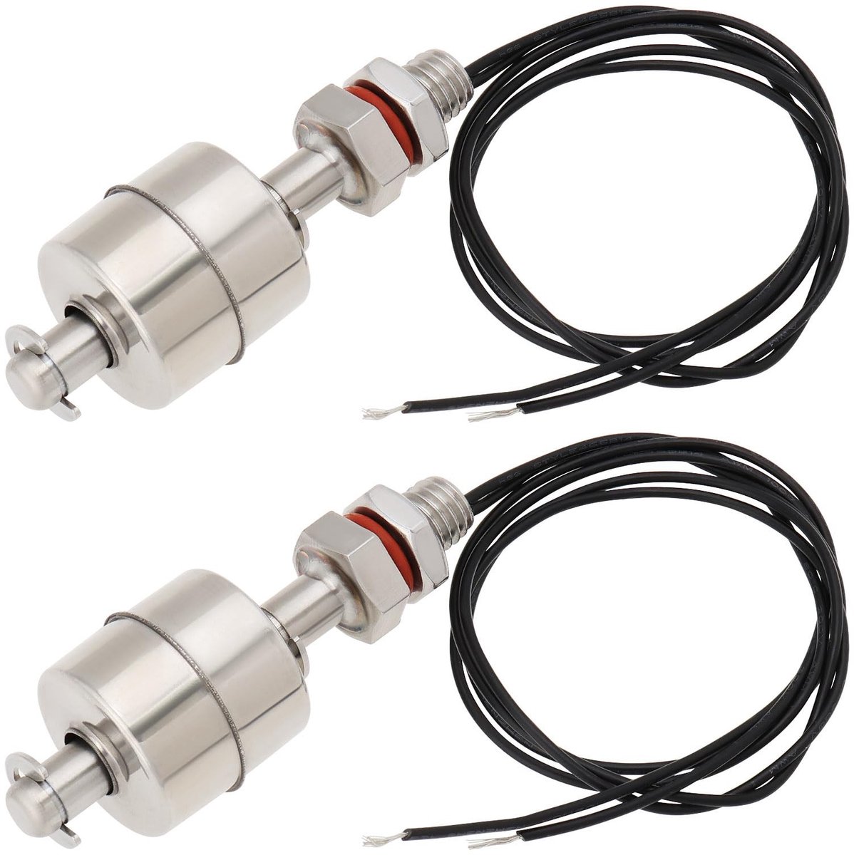 Dailygoods - Dailygoody - Vlotterschakelaar - Waterstroomsensor - Roestvrij staal - Waterniveau - Geschikt voor watertank en zwembad - 2 stuks