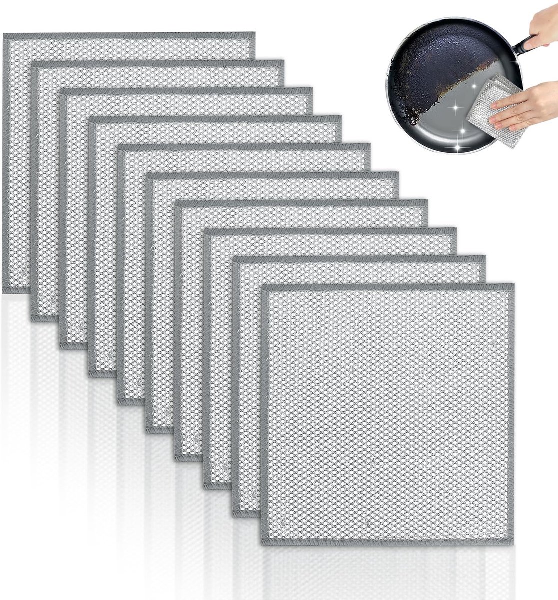Dailygoods - Dailygoody - Multifunctionele Draad Afwassen Vodden - Herbruikbare Keuken Schoonmaak Doeken - 20x20CM - Pluisvrij - Niet-kras Vaatdoek - Geschikt voor...