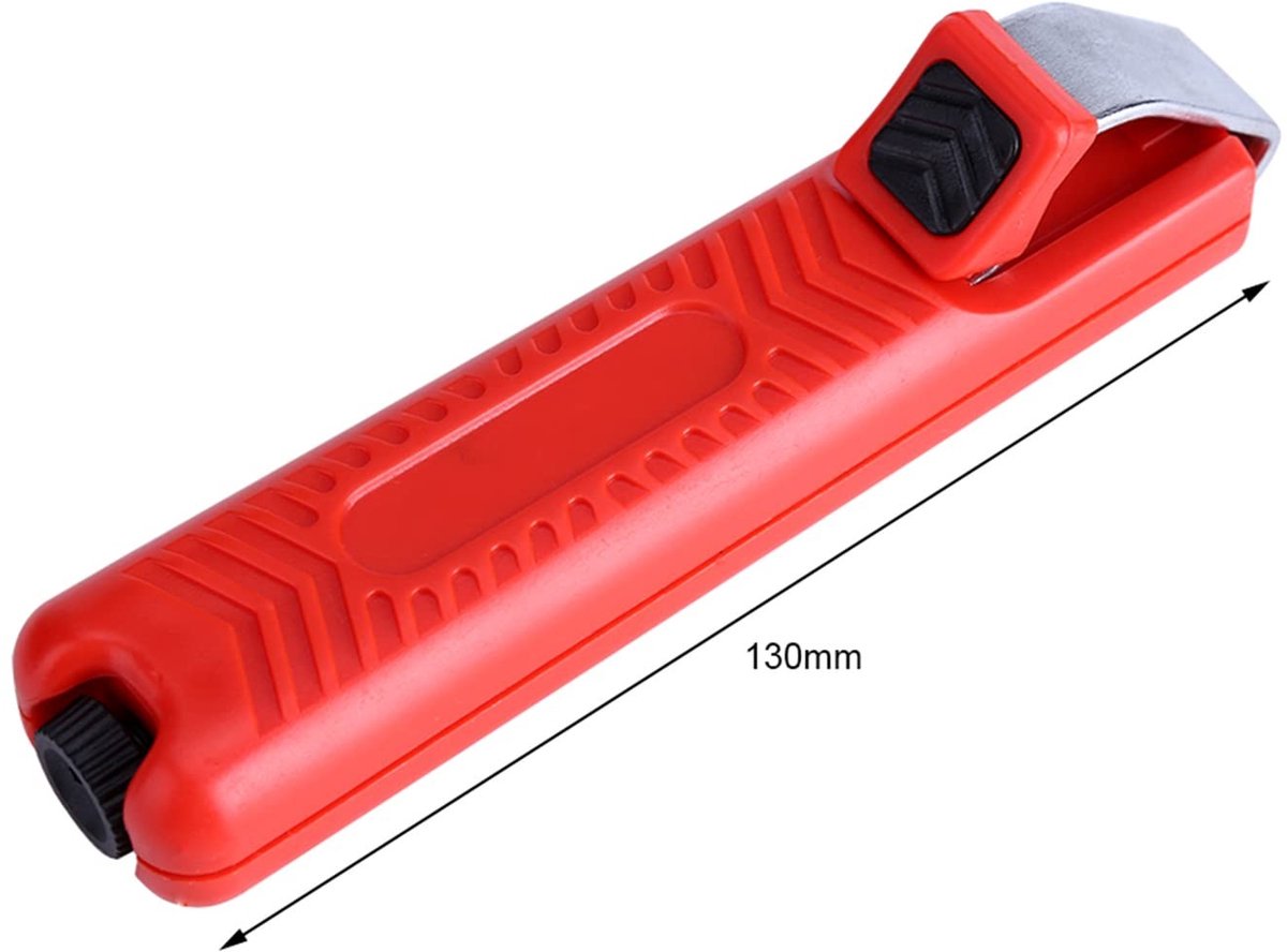 Dailygoods - Dailygoody - Kabelstripmes - Mini Mes Draadstripper - Precisiegereedschap voor Elektriciens - 23 x 9 x 3 cm - Striptang voor Ronde Kabels - Geschikt v...