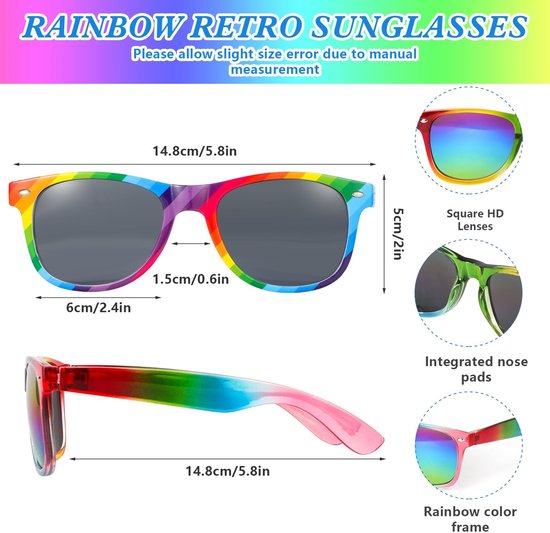 SPHProducts - Hartvormige Zonnebril - Retro Festival Zonnebril - Kleurrijk Accessoire - Uniseks Zonnebril - Grappige Feestbril - Geschikt voor Dames, van Sphproducts — afbeelding 2