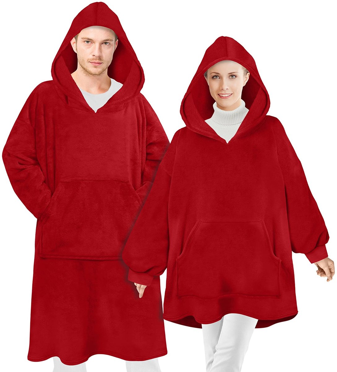 Dailygoods - Dailygoody - Hoodie Oversize knuffelfleece - warme capuchontrui - XXL-formaat - knuffelzacht - geschikt voor dames en heren - 8 kleuren beschikbaar