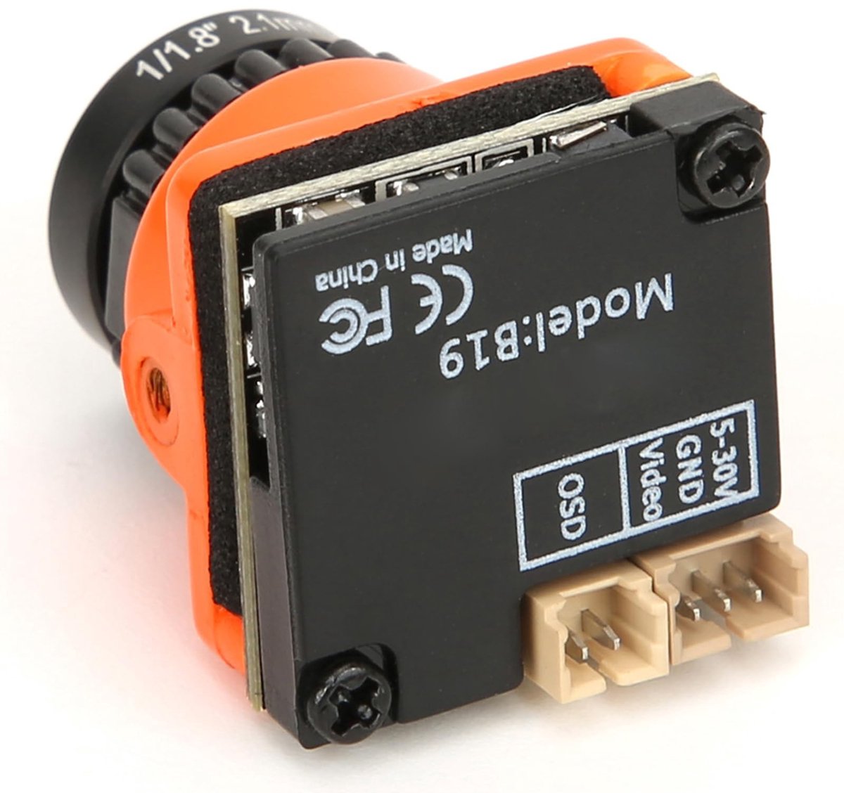 Dailygoods - Dailygoody - 2,1 mm lenscamera - HD FPV-camera - Compact en lichtgewicht - Weerbestendig - 1500 TVL-pixel - Geschikt voor RC Racing Drone - 19 x 19 x ...