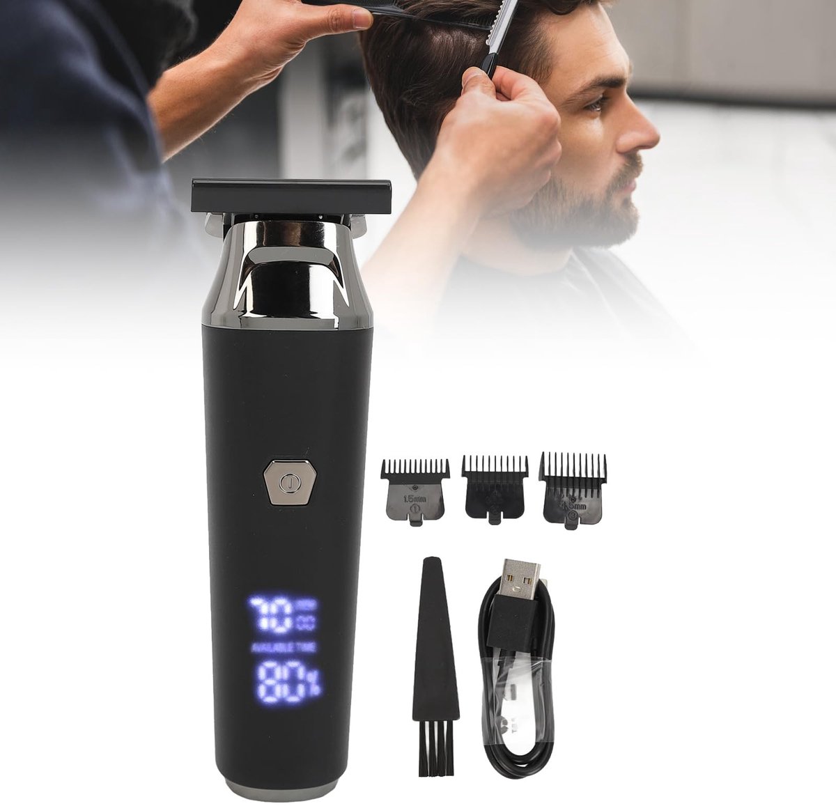 Dailygoods - Dailygoody - Krachtige Motortondeuse - Geluidsarme Elektrische Trimmer - Opladen Via USB - Complete Set - Professioneel Gebruik - Geschikt voor Salon ..