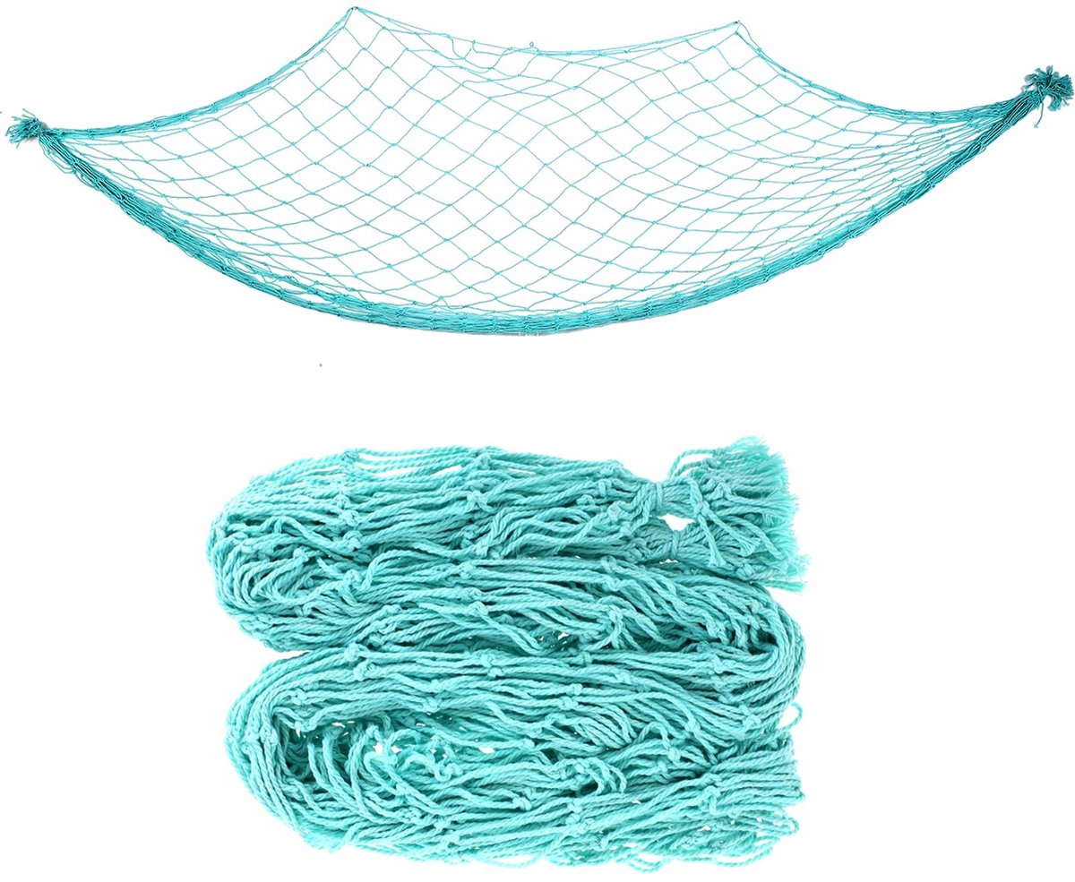 Dailygoods - Dailygoody - Visnetdecoratie - Nautisch thema - Ideaal voor strandfeesten - 100x200cm - Maritieme wanddecoratie - Geschikt voor woonkamer en bar - Med