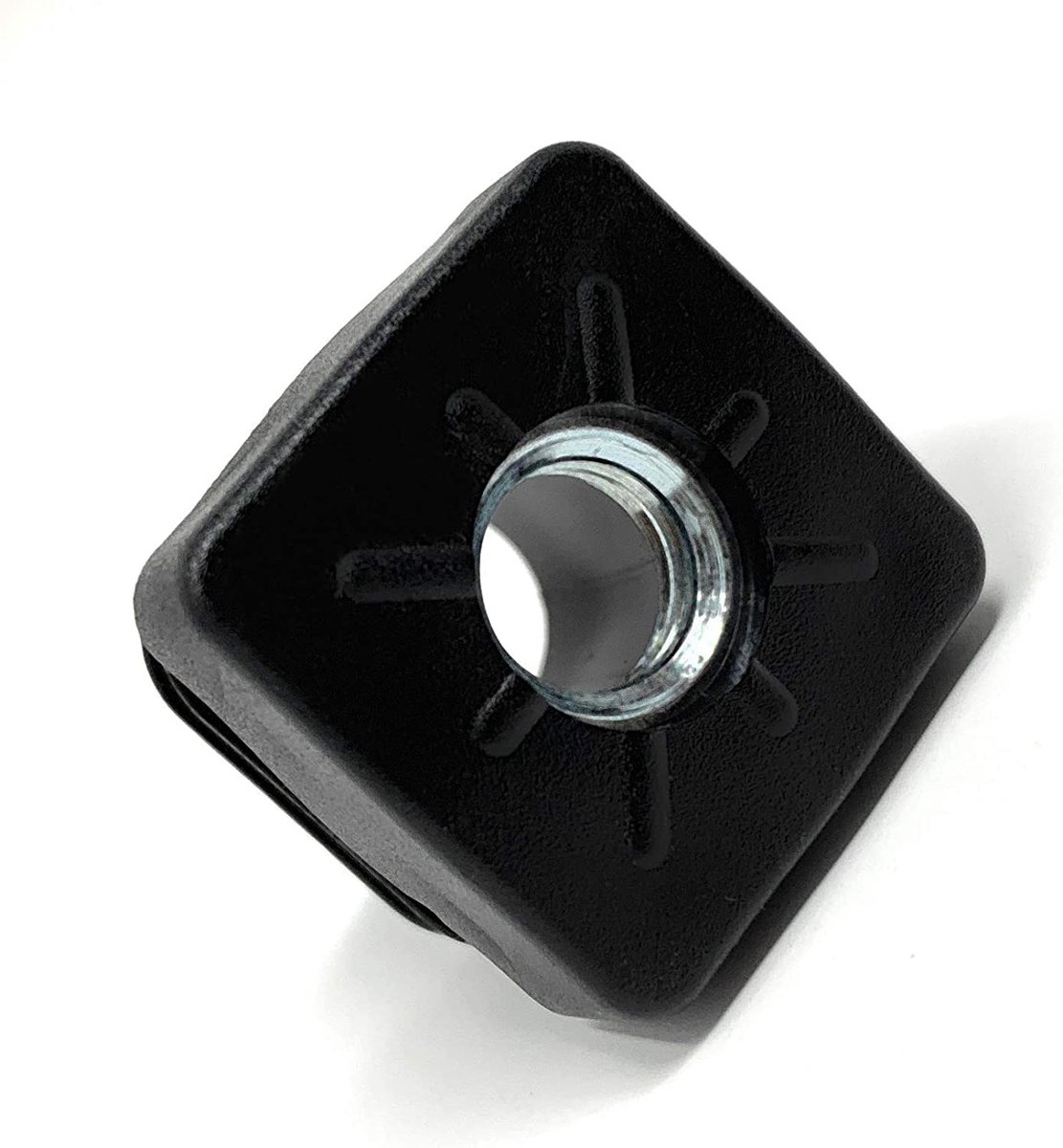 Dailygoods - Dailygoody - Schroefdraadstop - 4x vierkante buisstoppen - Zwart - M10 binnendraad - Voor meubels op diverse vloeren - Geschikt voor 25x25 mm