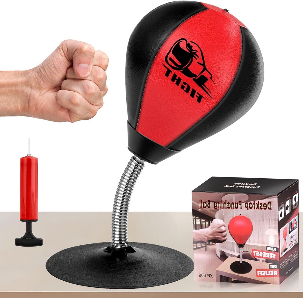 Super Sterke Desktop Punching Bag met Zuignap, Speed Balls en Stressverlichting voor Kantoor en Thuis, Perfect Cadeau voor Vrienden of Collega's