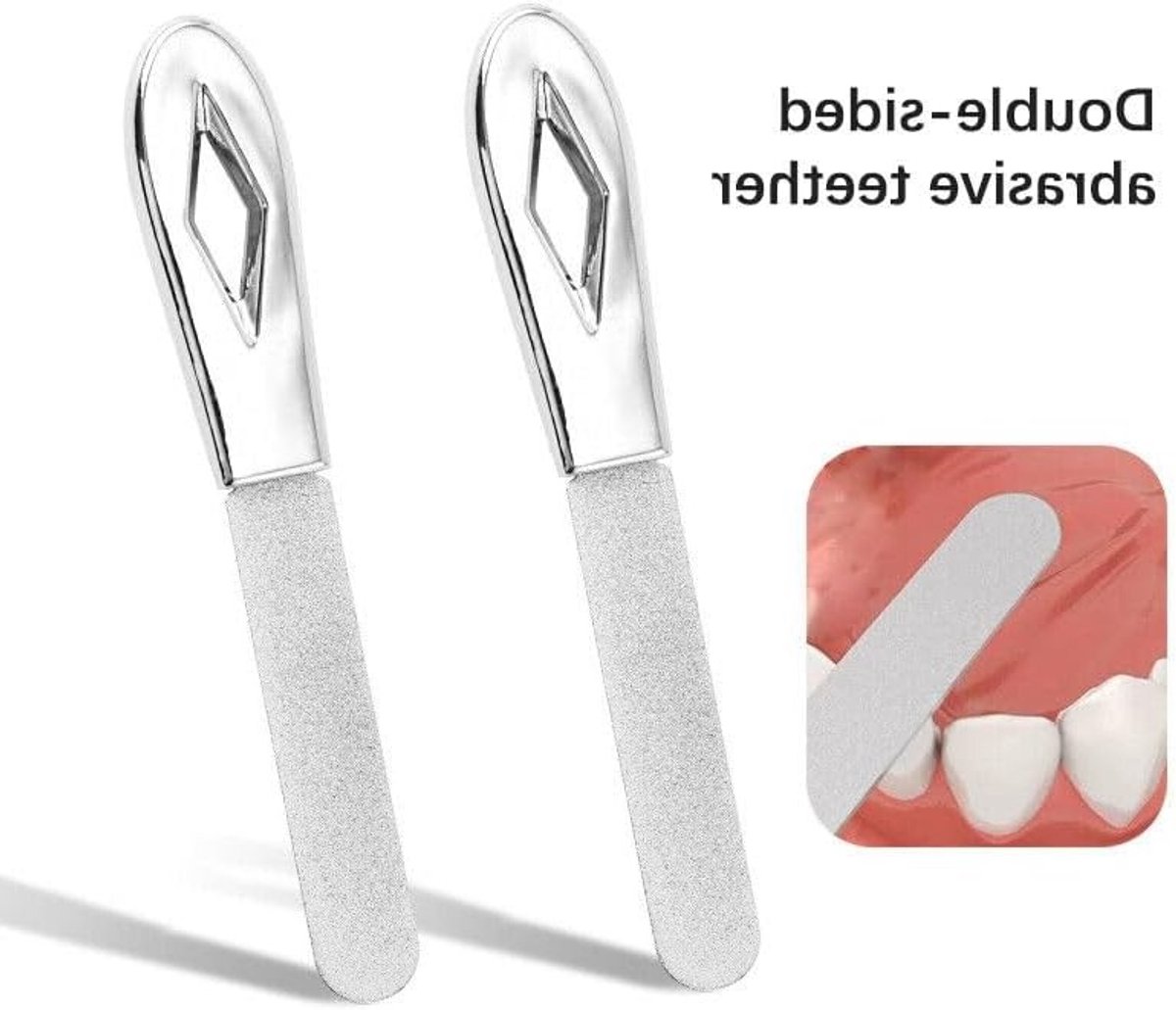 Baktanden schuur- en slijpgereedschap voor volwassenen, roestvrijstalen vijl voor kiezen, wijsheidstanden en tandverzorging