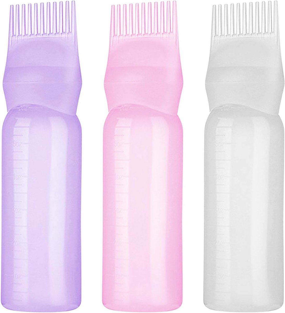 3-delige Haarolie Applicator Set 170ml met Kam en Schaal voor Haarverf en Stylingtools