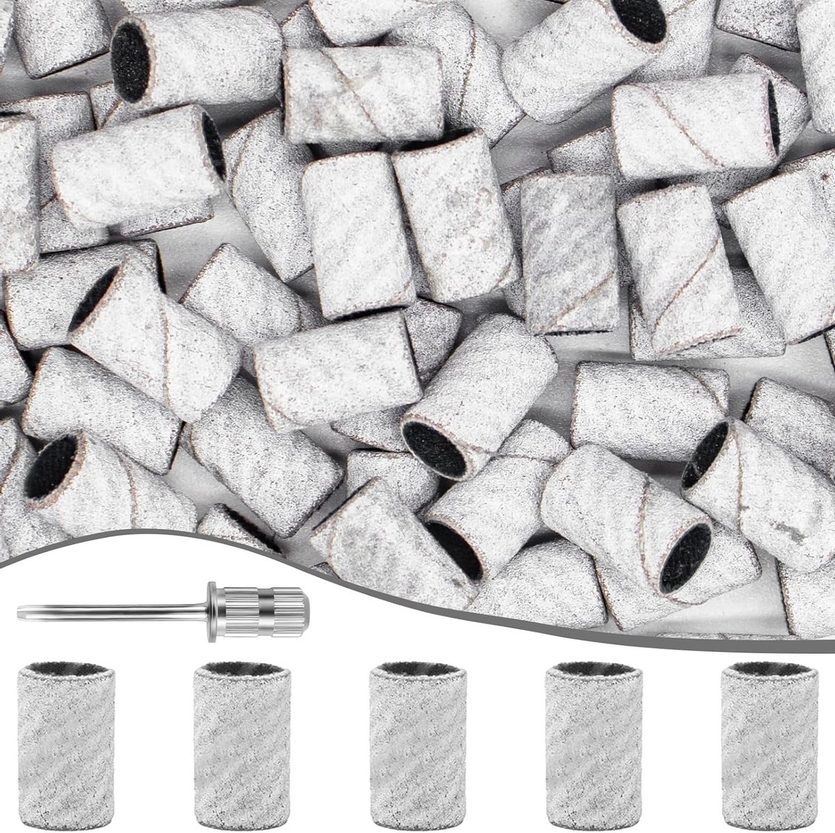 240 Granule Schuurbanden voor Nagelboor - Extra Fijne Schuurbanden voor Natuurlijke Nagels, Polijsten en Vormen, Set voor Manicure en Pedicure, Zebra Ontwerp Schuurbanden