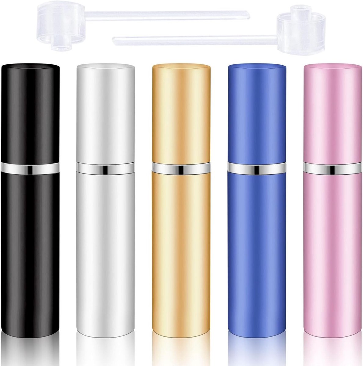 Set van 5 Draagbare Parfumatomizers, Mini Sprayflessen van 5 ml, Lekvrije Reisinrichting voor Parfum en Geur