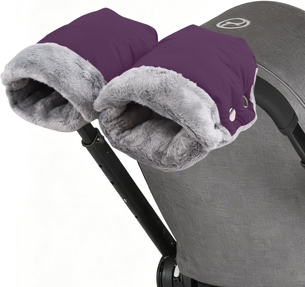 Waterdichte en Winddichte Handwarmer voor Kinderwagens, Universele Maat, Pluche Fleece Handmof voor Comfort en Warmte tijdens het Wandelen