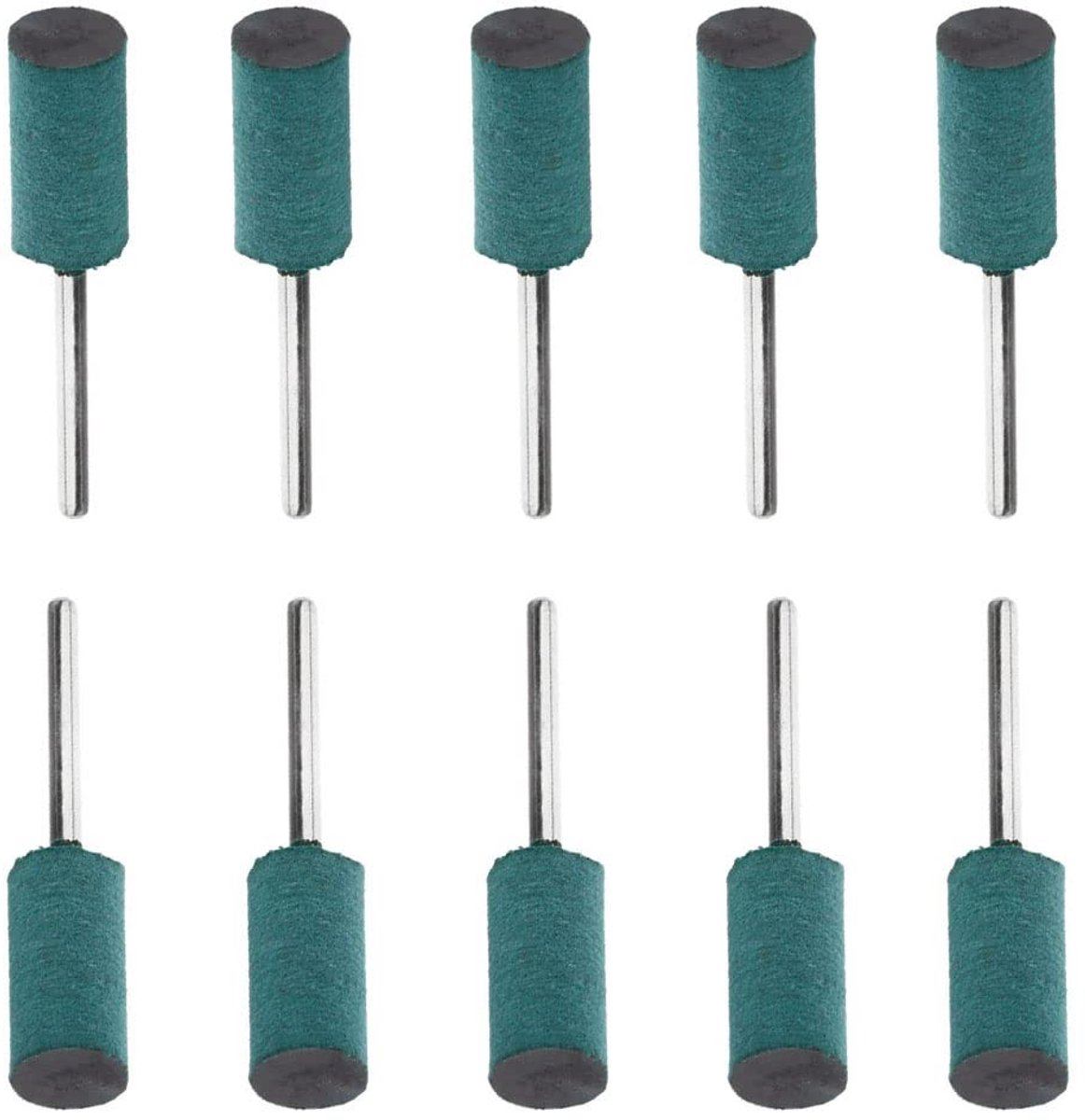 Dailygoods - Dailygoody - Rubber polijstkop - Multifunctioneel polijsten - Cilindervorm 3 x 4 mm - Voor gladde oppervlakken - Geschikt voor glas en metaal - 10 stuks
