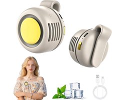 Clip On Ventilator – Mini Ventilator – Oplaadbare USB Ventilator – Portable Clip Fan – Nekventilator – 360° Verstelbare Luchtstroom – USB Oplaadbare Stille Bladeless Ventilatoren – Verstelbare – Geschikt Voor Buiten, Op Reis En Op Kantoor – Wit