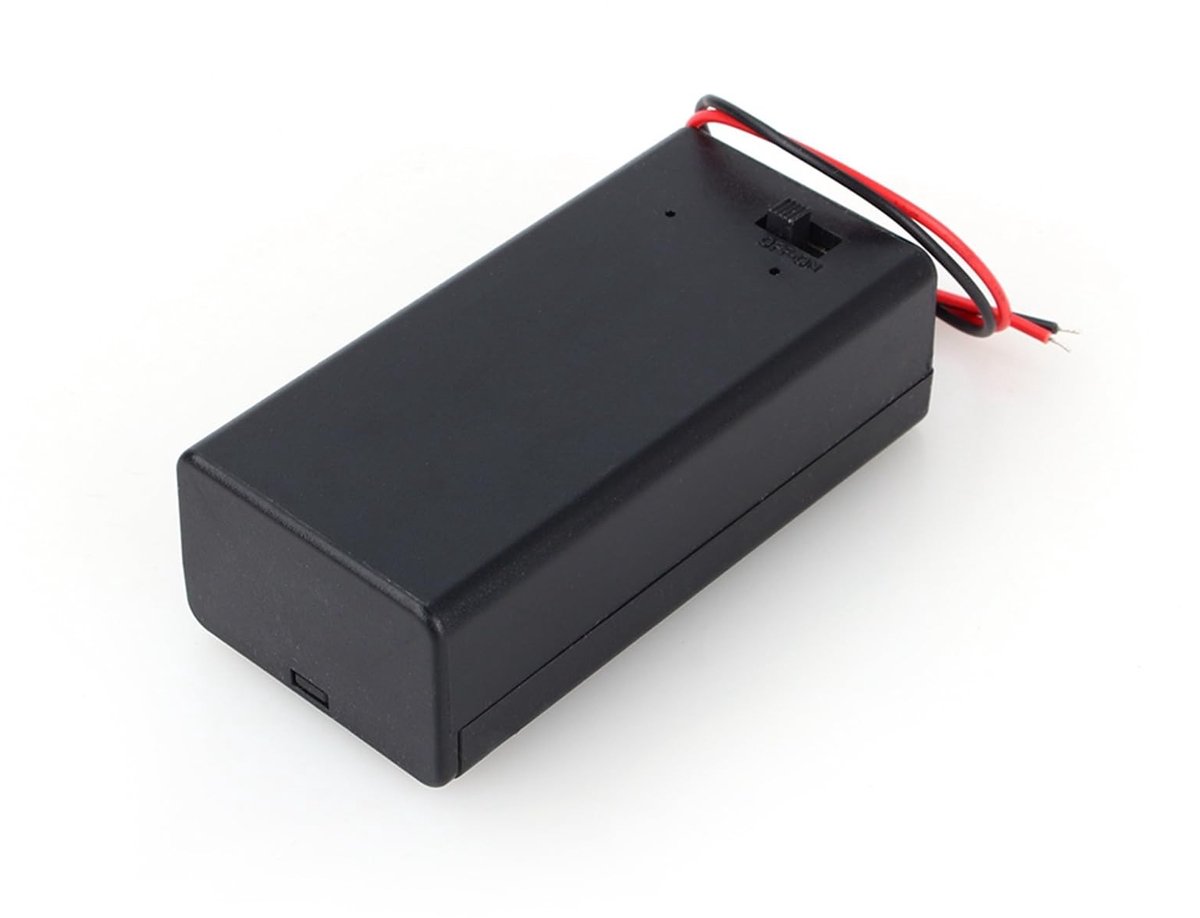 Dailygoods - Dailygoody - 9V Batterijhouder - Batterijcompartiment met Schakelaar - Compact Formaat - Ideaal voor Elektronische Projecten - Betrouwbare Voeding - G