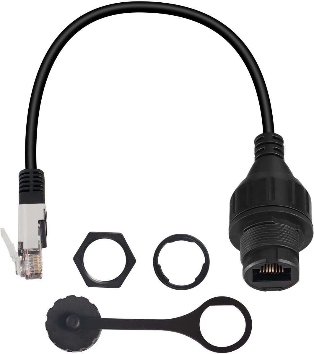 Dailygoods - Dailygoody - RJ45 Waterproof Connector CAT5e Male naar Female - IP67 - 40cm