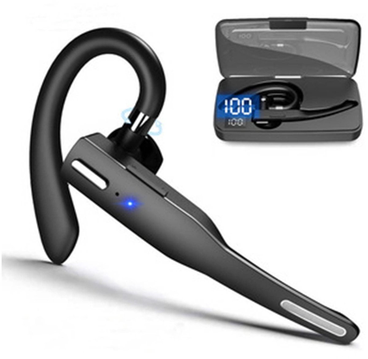 Dailygoods - Dailygoody - Bluetooth-headset - Ruisonderdrukkend - 400 uur standby - Mono-oortelefoon - Draaibare oorhaak - Geschikt voor dagelijks gebruik - Model ...