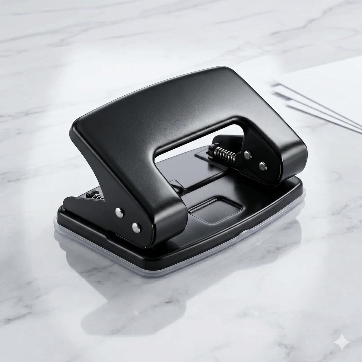 Perforator | Papierperforator | Diverse robuuste metalen handgrepen | Soepel en gemakkelijk perforeren, perfect voor gebruik op kantoor, thuis en op school.