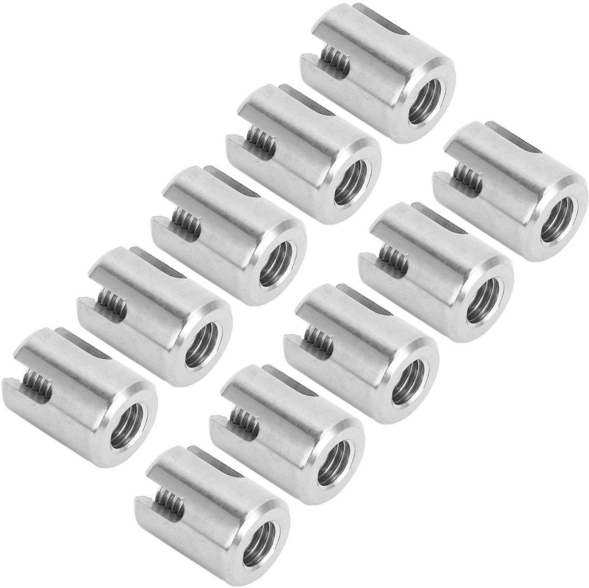 Dailygoods - 10 Stuks Draadkabelclips Roestvrijstalen Bevestiging
