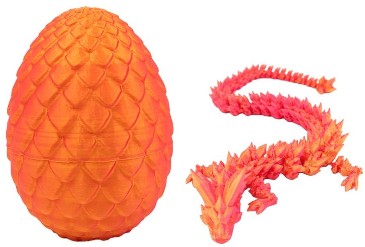 Dailygoods - Dailygoody - 3D-geprinte drakeneieren - Beweegbare kristallen draak - Perfect voor decoratie - 5 cm - Uniek cadeau - Fantasie verzamelaars - Kantoor d.