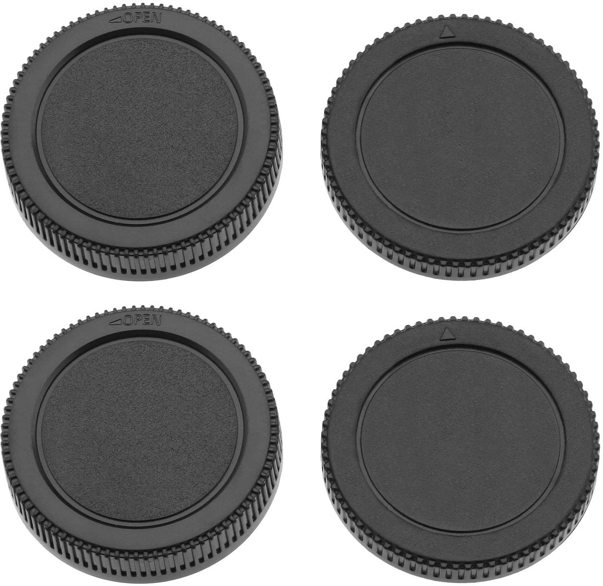 Dailygoods - Dailygoody - Body Cap & Lens Cap Set - Bescherming - Zwart - Camera-accessoires - Voor Panasonic en Olympus - 4-delige set