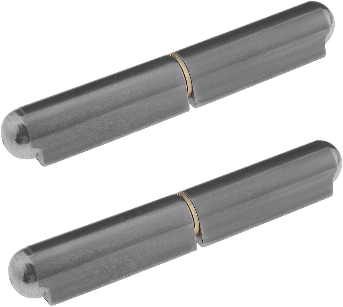Dailygoods - Dailygoody - Staal Weld-on Scharnieren - Heavy Duty - Donkergrijs - 120x20mm - Duurzaam - Geschikt voor Wandmontage - 2 Tellingen