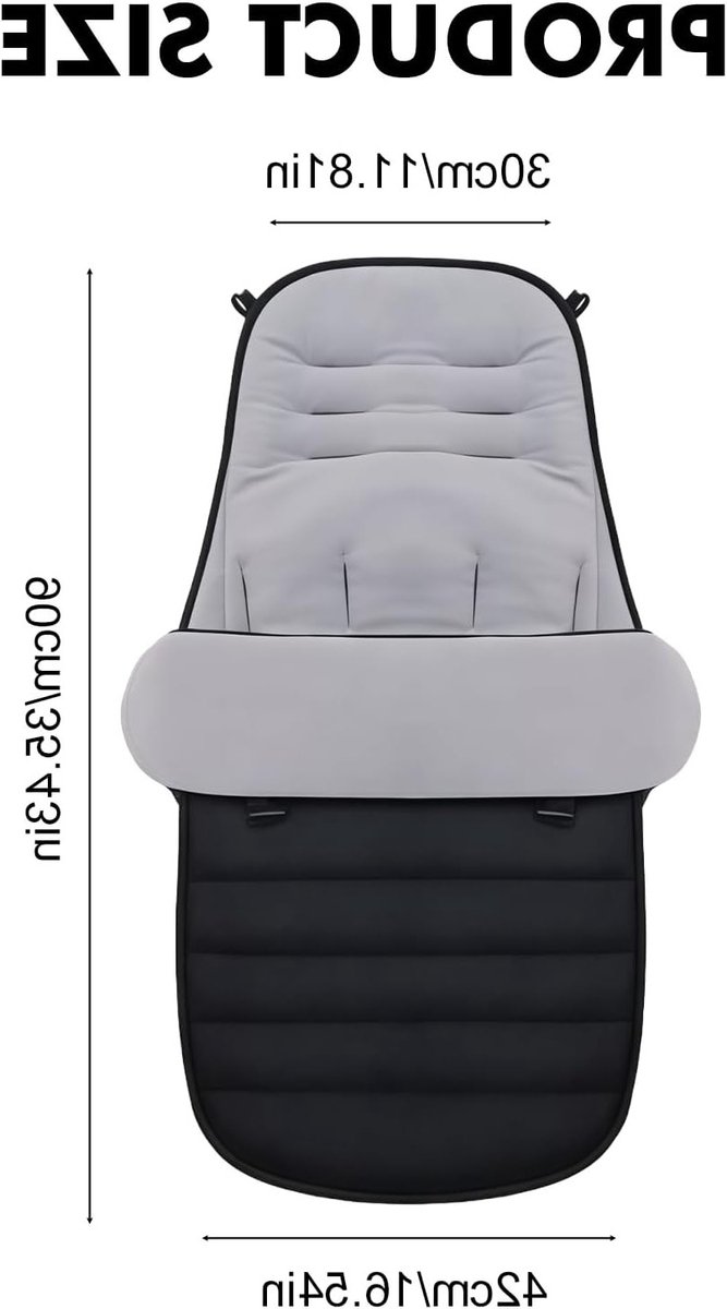 Waterdichte Voetenzak voor Buggy, Verwijderbare Voetenzak met Rits, Antislip Winter Voetenzak voor Baby, Geschikt voor Alle Buggy's en Kinderwagens - Zwart – foto 8