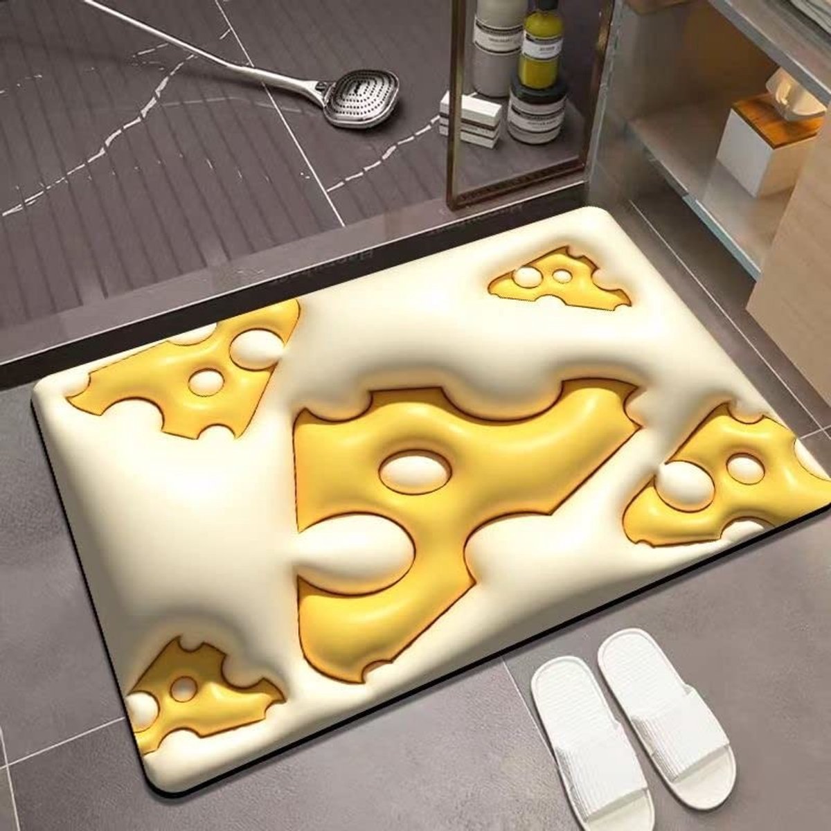 Dailygoods - Dailygoody - Zachte Diatomeeën Modder Vloermat - Antislip Badkamertapijt - Sneldrogend en Ademend - H4 - Waterabsorberend - Geschikt voor Familie - Kl