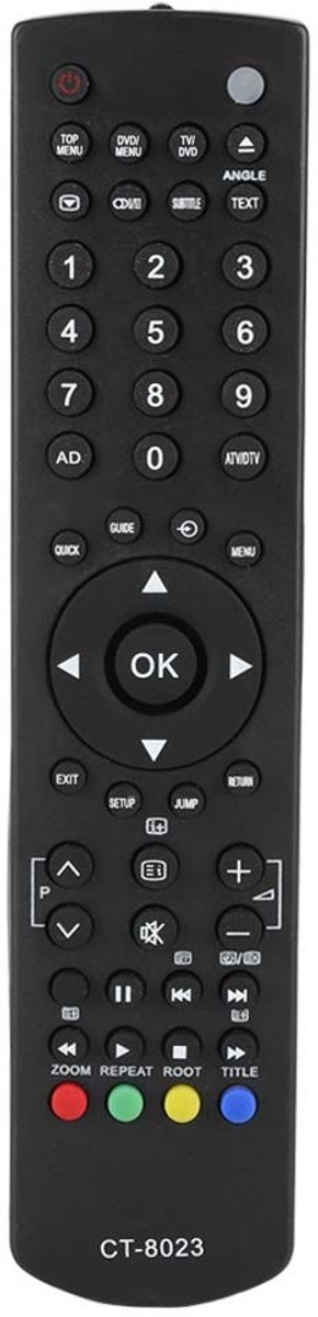 Dailygoods - Dailygoody - Vervangende TV Afstandsbediening - Universele HD Smart TV Afstandsbediening - Ergonomisch ontwerp - Zwart - Compatibel met Toshiba - Idea