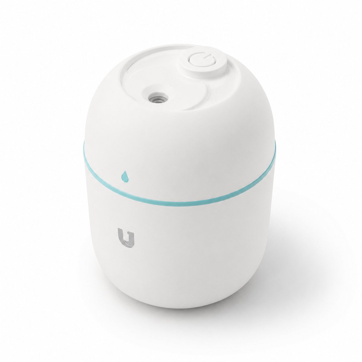 Mini Luchtbevochtiger 220 ml – USB Humidifier met LED Sfeerverlichting – Stil – Wit – Voor Bureau, Slaapkamer en Kantoor