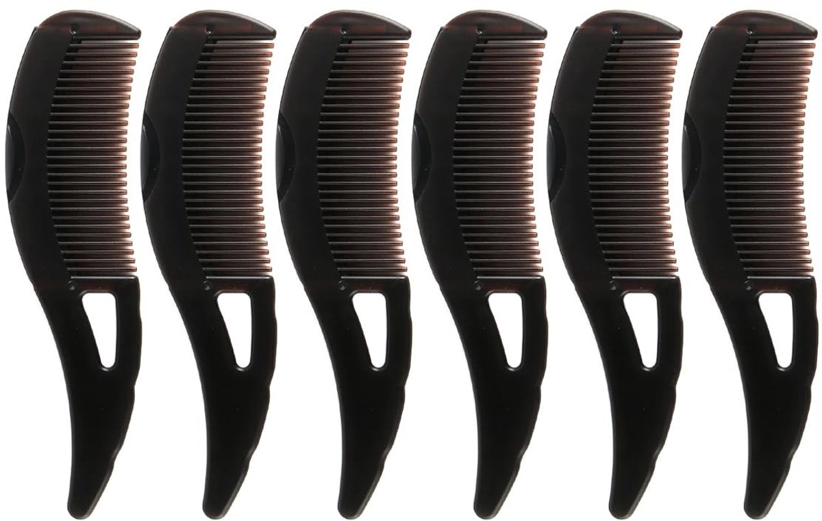 Dailygoods - Dailygoody - Roosmassagekam - Hoofdhuidverzorging - Diepe massage - 6PCS - Druk op hoofdhuidveegkam - Geschikt voor mannen en vrouwen - Holle tandontwerp