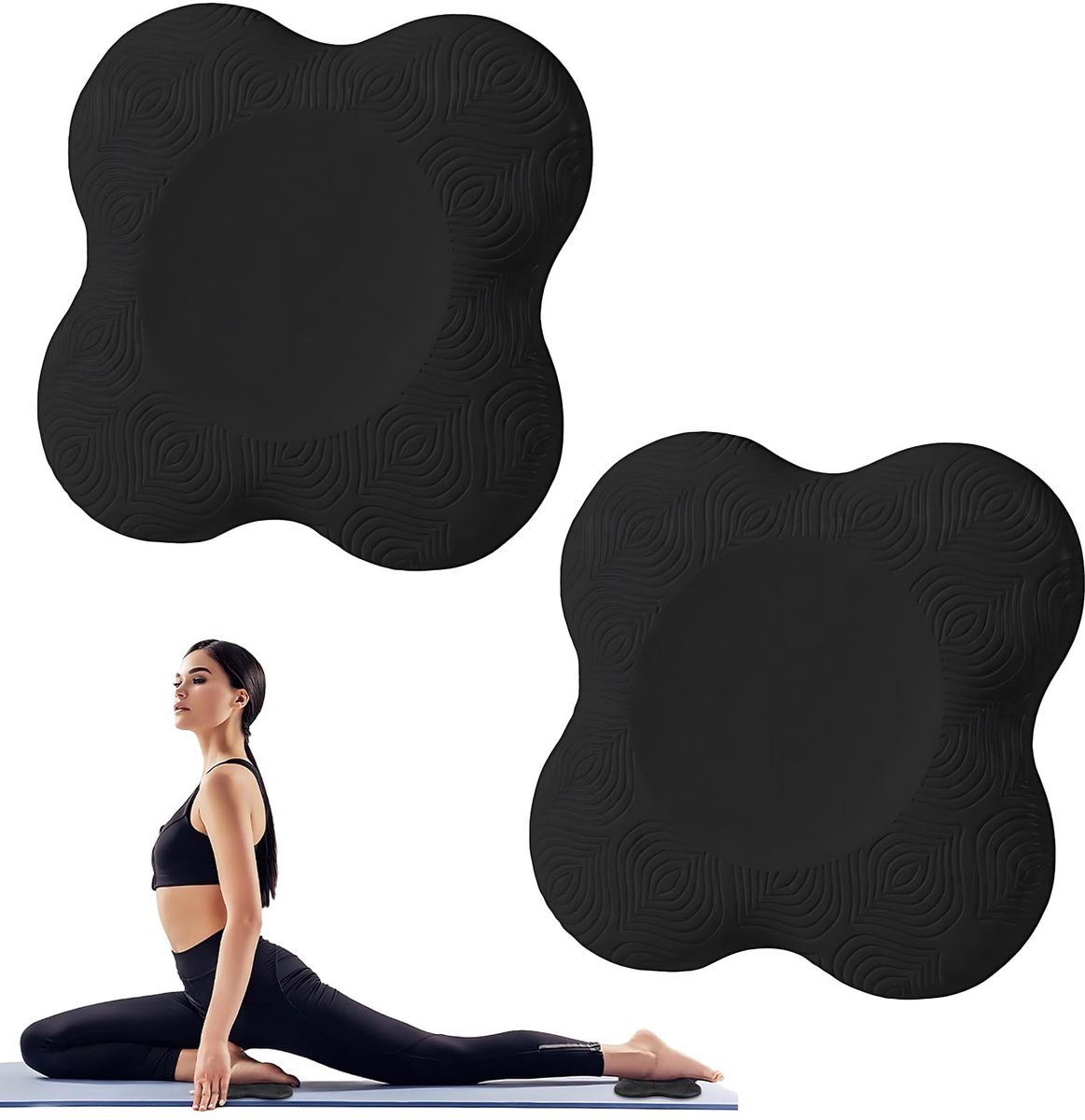 Dailygoods - Yoga Kniekussens Set van 2 – Dikke Ergonomische Kussens
